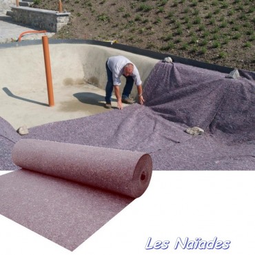 Bâche gravillonnée 12 m x 1 m de large pour les bords de cours d'eau de  jardin, film pour bassin de jardin, bâche, couleur sable