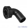 Female angled ribbed fitting PP with O-ring