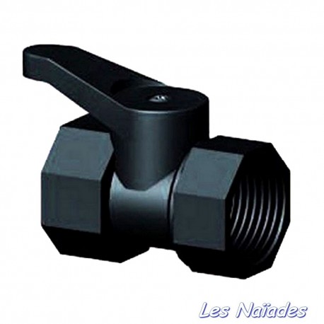 Threaded plastic ball valve