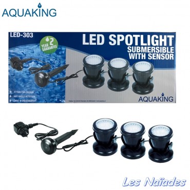 Set of 3 AquaKing LED projectors 203