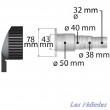 Raccord nervuré étagé transparent + joint.